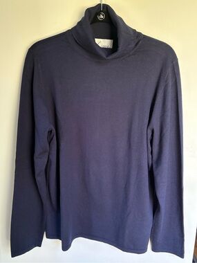 Linea Louis Dell'Olio Silk Cashmere Turtleneck Sweater XL